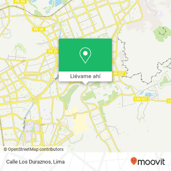 Mapa de Calle Los Duraznos
