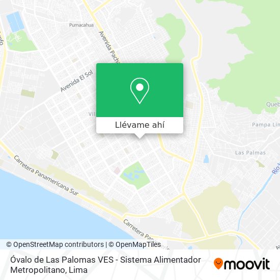 Mapa de Óvalo de Las Palomas VES -  Sistema Alimentador Metropolitano