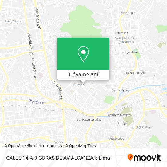 Mapa de CALLE 14 A 3 CDRAS DE AV  ALCANZAR