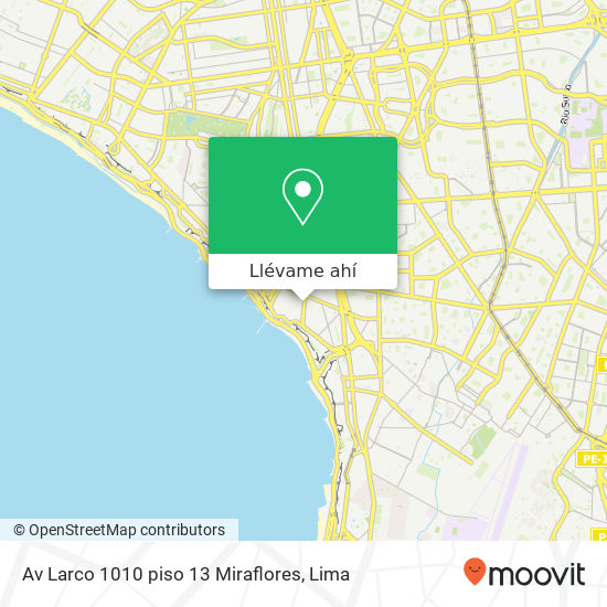 Mapa de Av  Larco 1010  piso 13  Miraflores