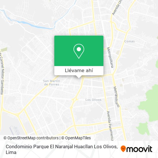 Mapa de Condominio Parque El Naranjal  Huacllan  Los Olivos