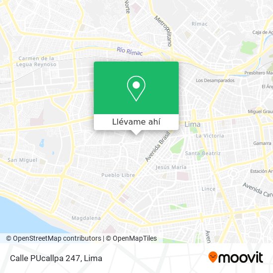 Mapa de Calle PUcallpa 247