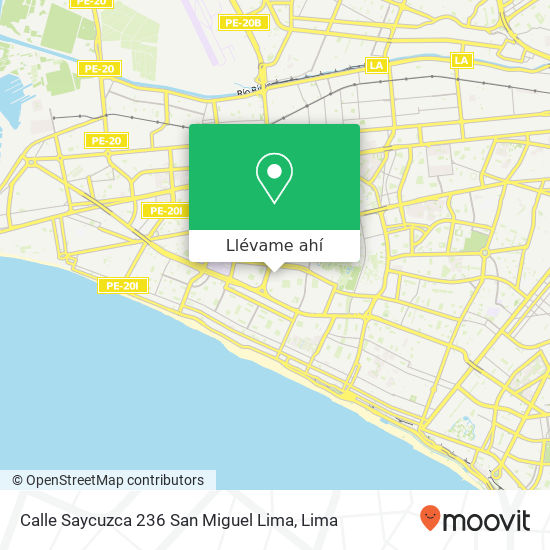 Mapa de Calle Saycuzca 236 San Miguel Lima