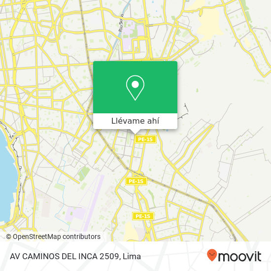 Mapa de AV  CAMINOS DEL INCA 2509