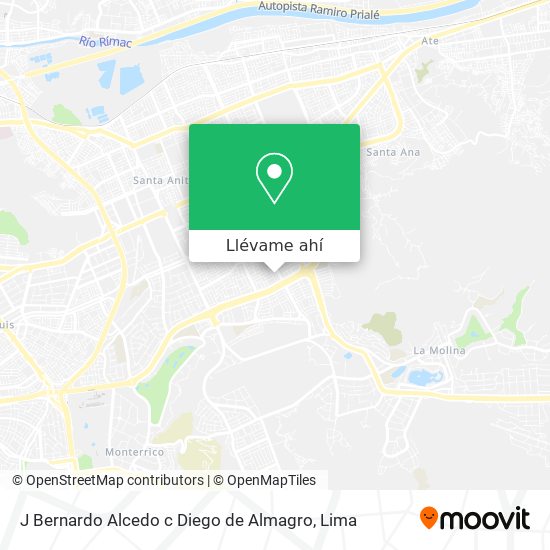 Mapa de J Bernardo Alcedo c Diego de Almagro