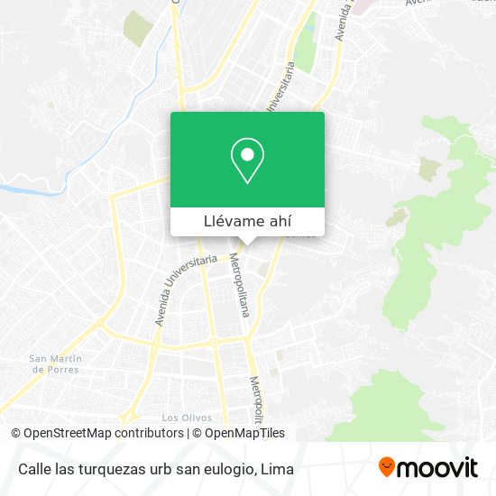 Mapa de Calle las turquezas urb  san eulogio