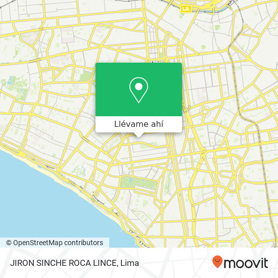 Mapa de JIRON SINCHE ROCA  LINCE