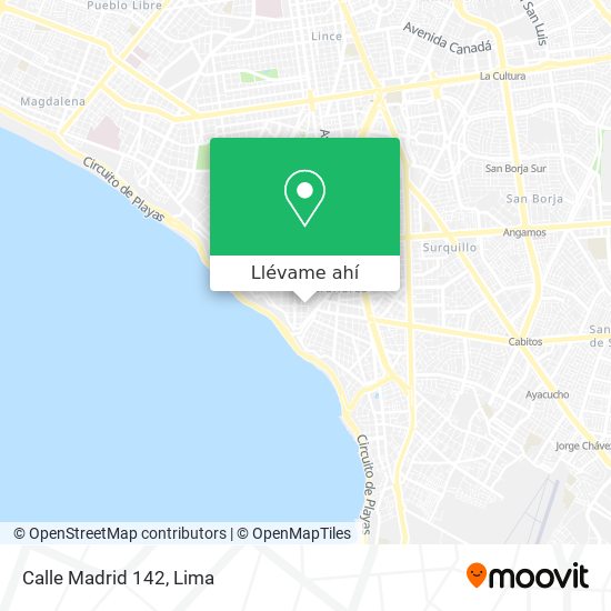 Mapa de Calle Madrid 142