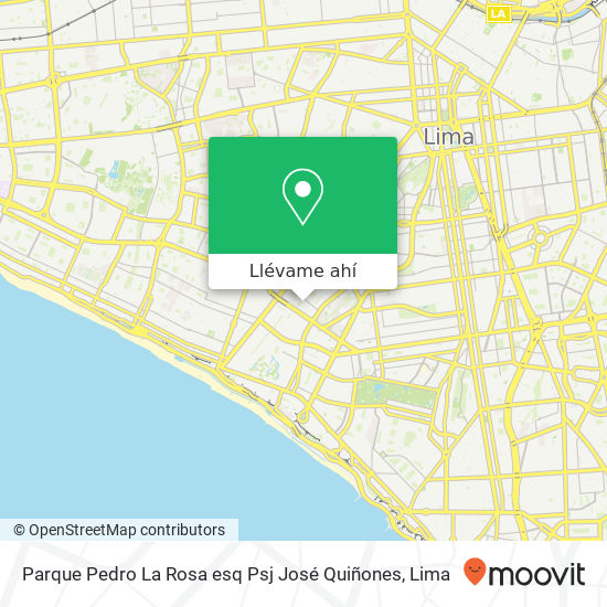 Mapa de Parque Pedro La Rosa esq  Psj  José Quiñones