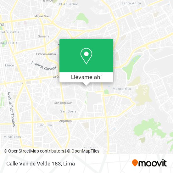 Mapa de Calle Van de Velde 183