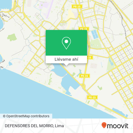 Mapa de DEFENSORES DEL MORRO