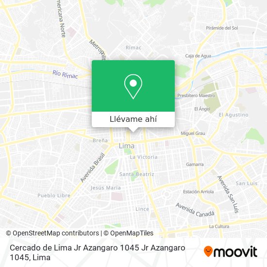 Mapa de Cercado de Lima  Jr  Azangaro 1045 Jr  Azangaro 1045