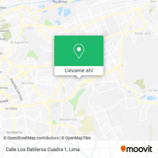 Mapa de Calle Los Datileros Cuadra 1