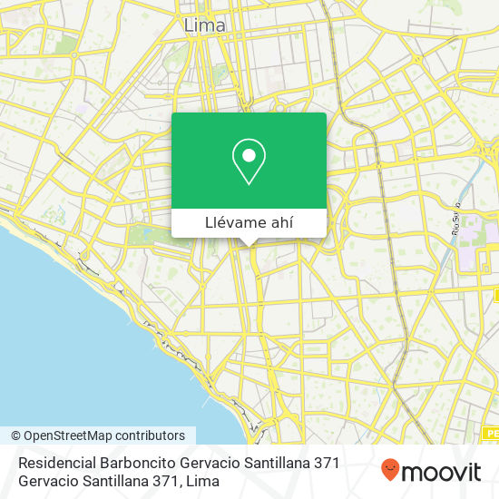 Mapa de Residencial Barboncito  Gervacio Santillana 371 Gervacio Santillana 371