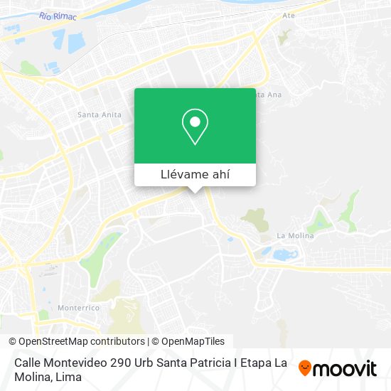 Mapa de Calle Montevideo   290 Urb  Santa Patricia I Etapa La Molina