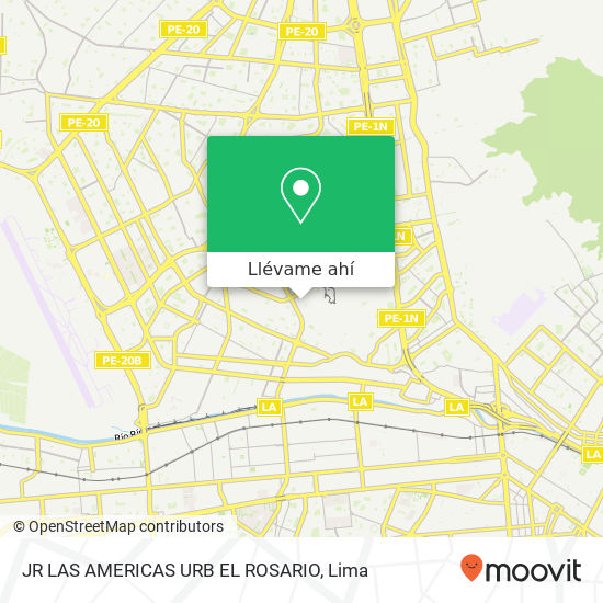 Mapa de JR LAS AMERICAS URB EL ROSARIO