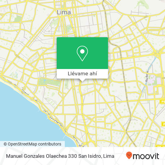 Mapa de Manuel Gonzales Olaechea  330 San Isidro