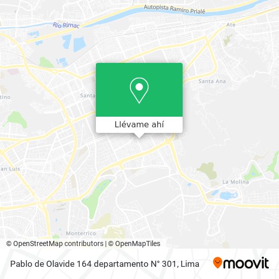 Mapa de Pablo de Olavide 164  departamento N° 301