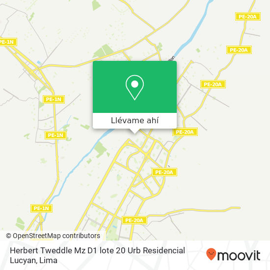 Mapa de Herbert Tweddle Mz  D1 lote 20 Urb  Residencial Lucyan