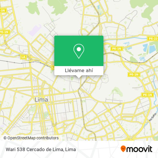 Mapa de Wari 538  Cercado de Lima