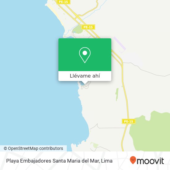 Mapa de Playa Embajadores Santa Maria del Mar