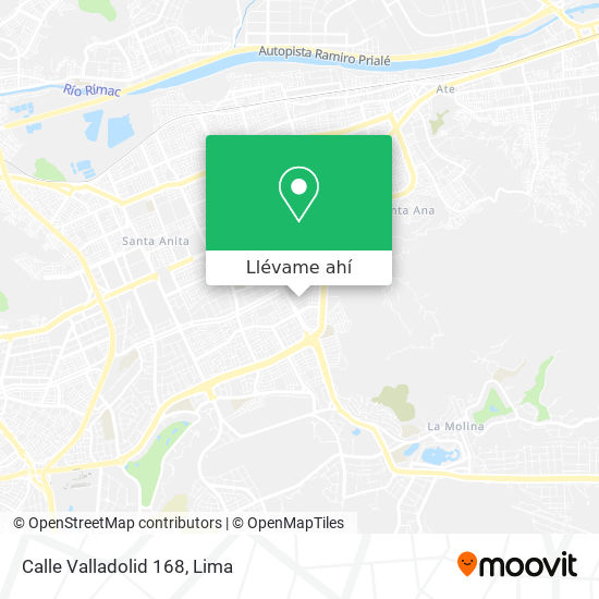 Mapa de Calle Valladolid 168