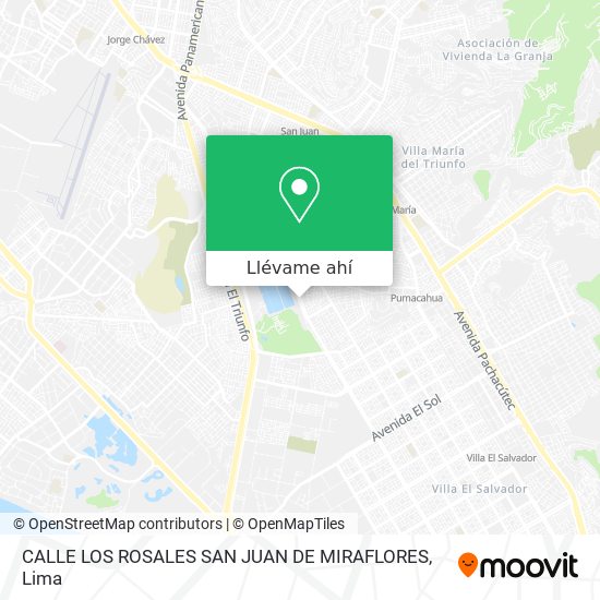 Mapa de CALLE LOS ROSALES   SAN JUAN DE  MIRAFLORES