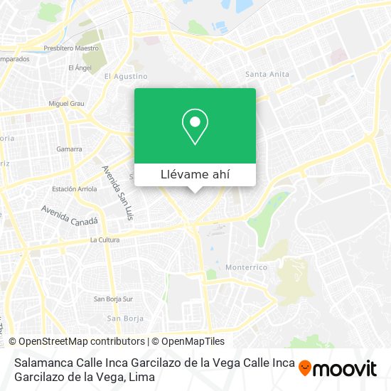 Mapa de Salamanca  Calle  Inca  Garcilazo de la Vega Calle  Inca  Garcilazo de la Vega