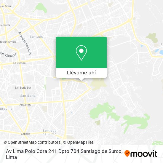 Mapa de Av Lima Polo Cdra 241 Dpto  704  Santiago de Surco