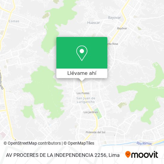 Mapa de AV  PROCERES DE LA INDEPENDENCIA 2256