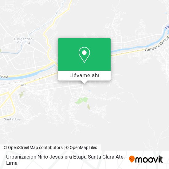 Mapa de Urbanizacion Niño Jesus era Etapa   Santa Clara  Ate