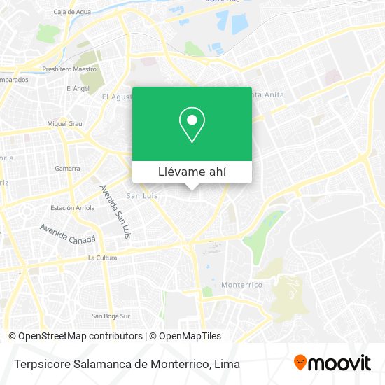 Mapa de Terpsicore Salamanca de Monterrico