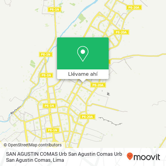 Mapa de SAN AGUSTIN COMAS  Urb San Agustin Comas Urb San Agustin Comas