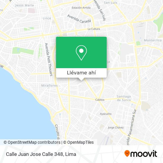 Mapa de Calle Juan Jose Calle 348