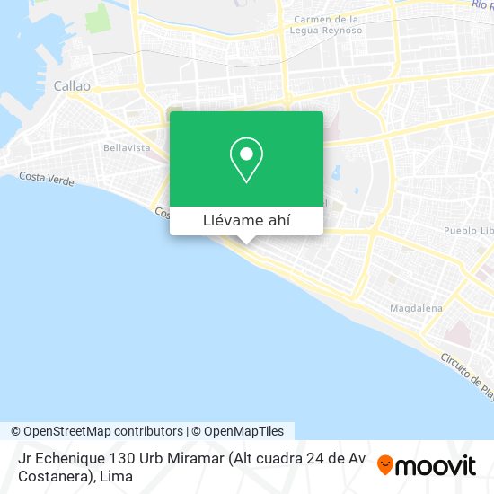 Mapa de Jr  Echenique 130  Urb  Miramar (Alt  cuadra 24 de Av  Costanera)