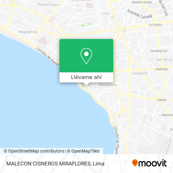 Mapa de MALECON CISNEROS  MIRAFLORES