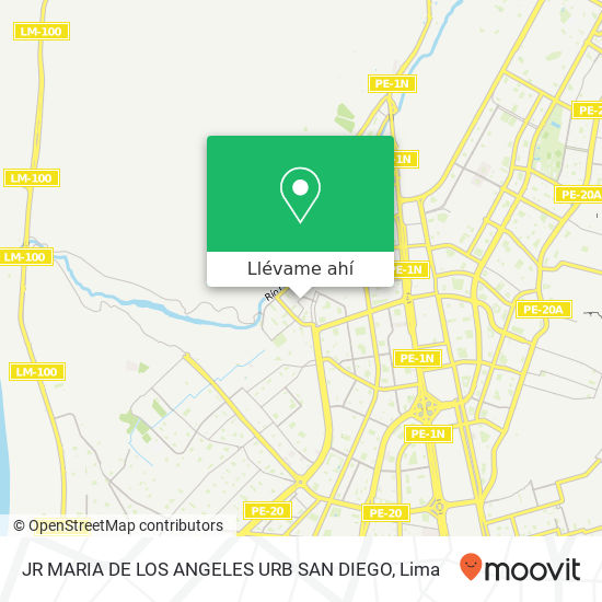 Mapa de JR  MARIA DE LOS ANGELES  URB  SAN DIEGO