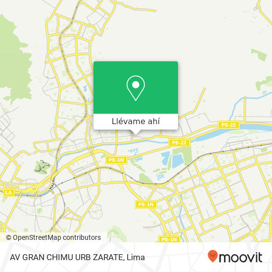 Mapa de AV  GRAN CHIMU URB  ZARATE