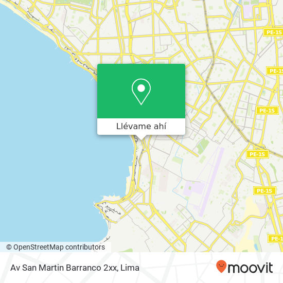 Mapa de Av  San Martin Barranco 2xx
