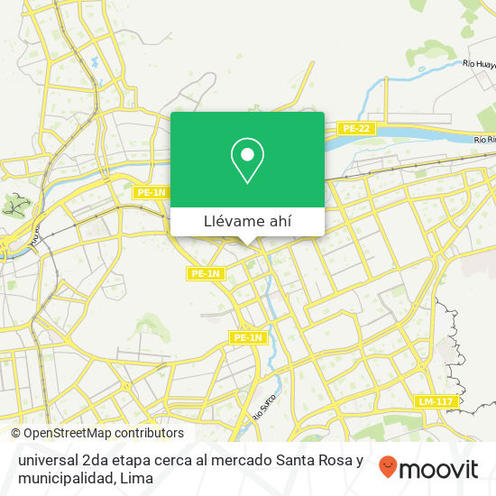 Mapa de universal 2da etapa  cerca al mercado Santa Rosa y municipalidad