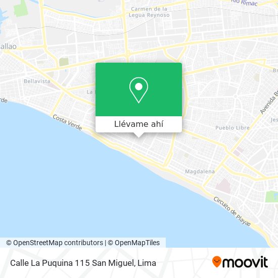 Mapa de Calle La Puquina 115 San Miguel