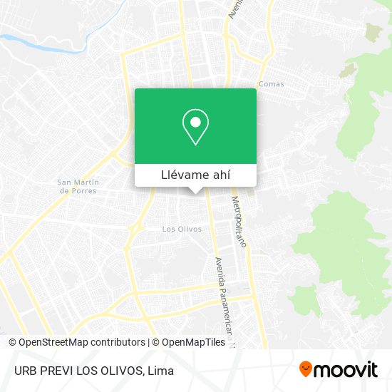 Mapa de URB  PREVI LOS OLIVOS