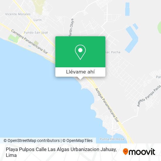 Mapa de Playa Pulpos Calle Las Algas Urbanizacion Jahuay