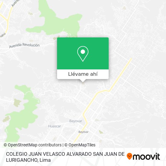 Mapa de COLEGIO JUAN VELASCO ALVARADO  SAN JUAN DE LURIGANCHO