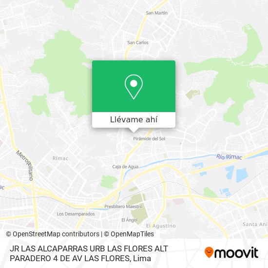 Mapa de JR  LAS ALCAPARRAS URB LAS FLORES  ALT  PARADERO 4 DE AV LAS FLORES