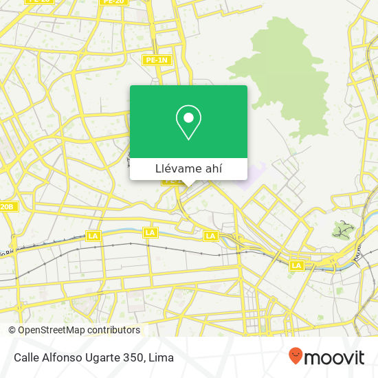 Mapa de Calle Alfonso Ugarte 350