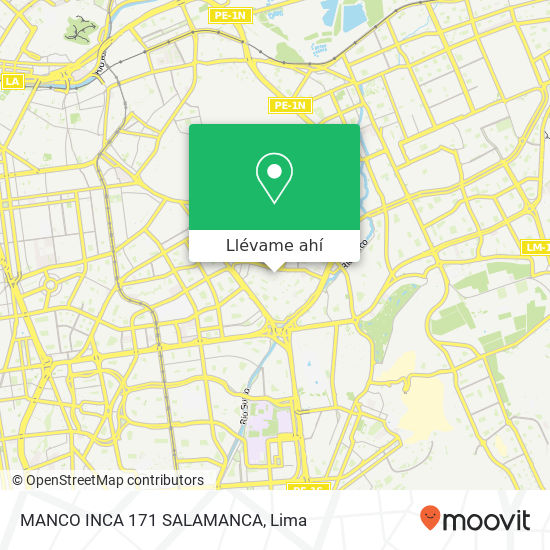Mapa de MANCO INCA 171  SALAMANCA