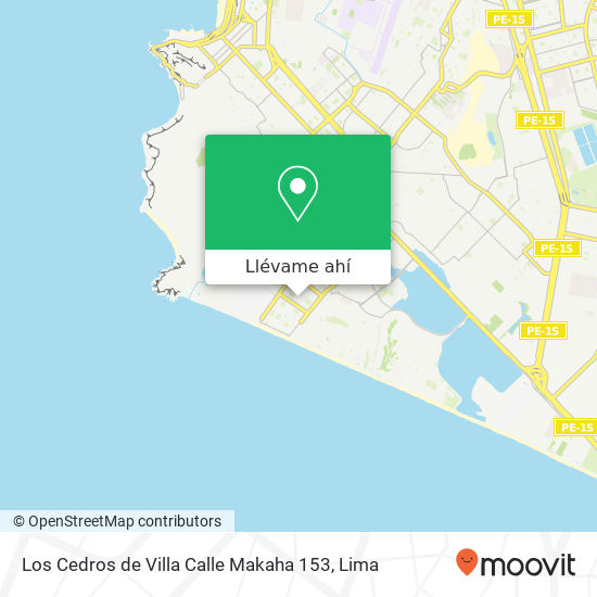 Mapa de Los Cedros de Villa  Calle Makaha 153