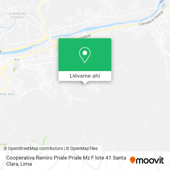 Mapa de Cooperativa Ramiro Priale Priale  Mz F lote 41  Santa Clara
