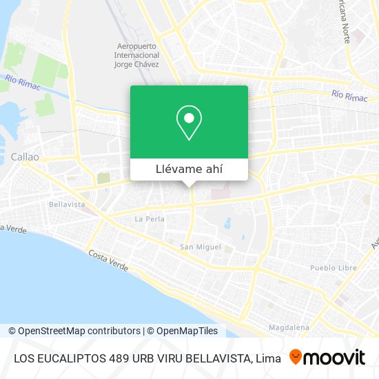 Mapa de LOS EUCALIPTOS 489 URB VIRU BELLAVISTA